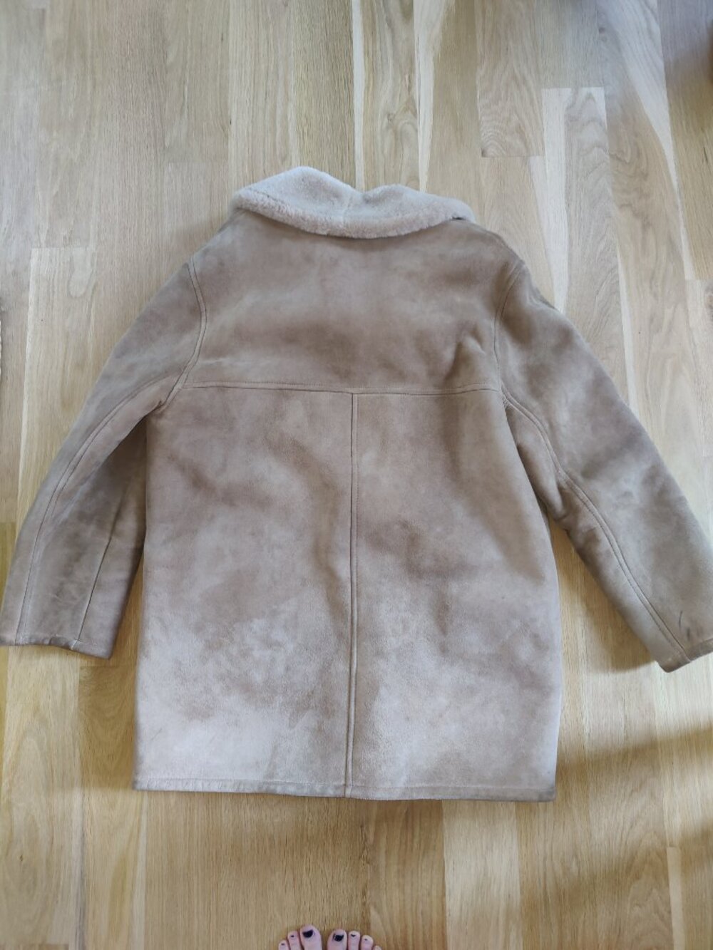 Shearling Leather Jacket XXL Vintage Mid Century - Picture 7 of 13